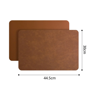 Double Sided Faux Leather Placemats, Heat Resistant