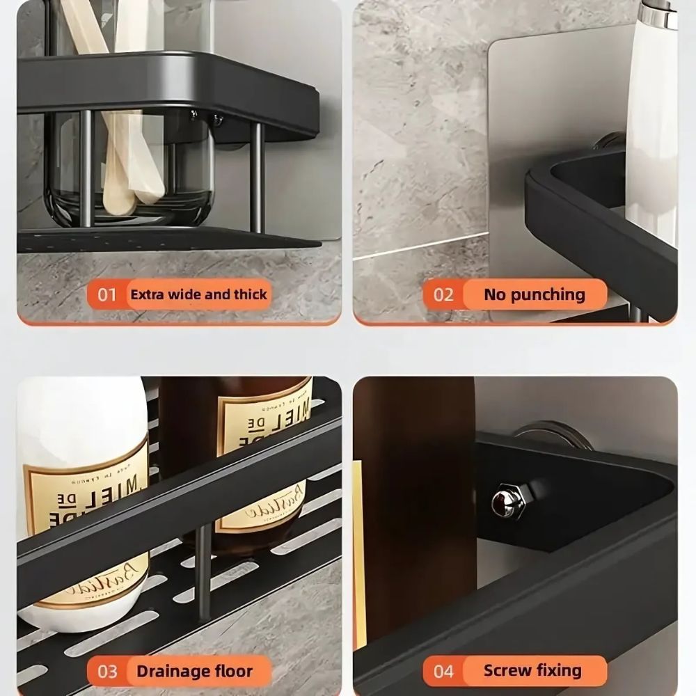 Wall Mounted Shower Caddy Shelf Organizer