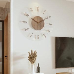Silent Mid Century Nordic Wooden Wall Clock