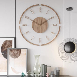Silent Mid Century Nordic Wooden Wall Clock