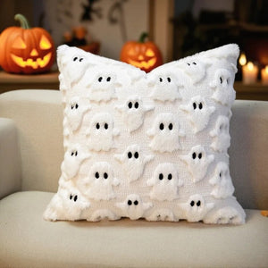 Plush 3D Ghost Cushion Cover for Halloween