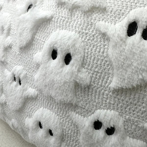 Plush 3D Ghost Cushion Cover for Halloween