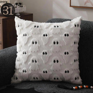 Plush 3D Ghost Cushion Cover for Halloween