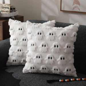 Plush 3D Ghost Cushion Cover for Halloween