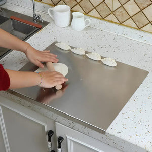Stainless Steel Cutting Board with Spill Guard