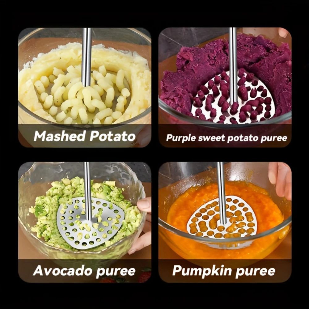Food Grade 304 Stainless Steel Potato Masher