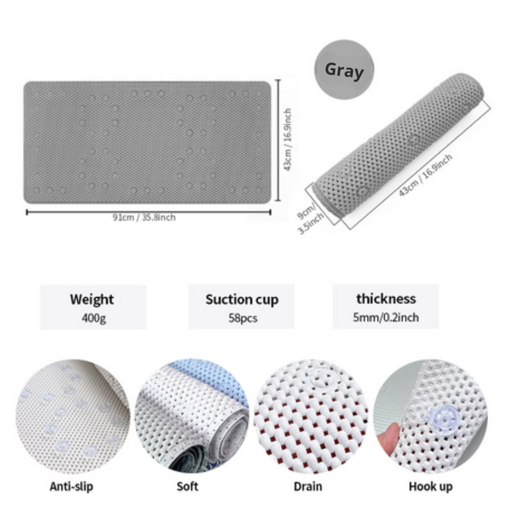 Soft Foam Non Slip Bathtub Mat With Suction Cups