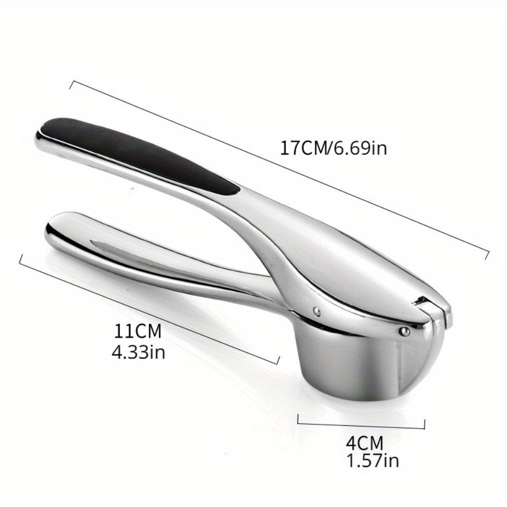 Stainless Steel Garlic Press With Non Slip Handle