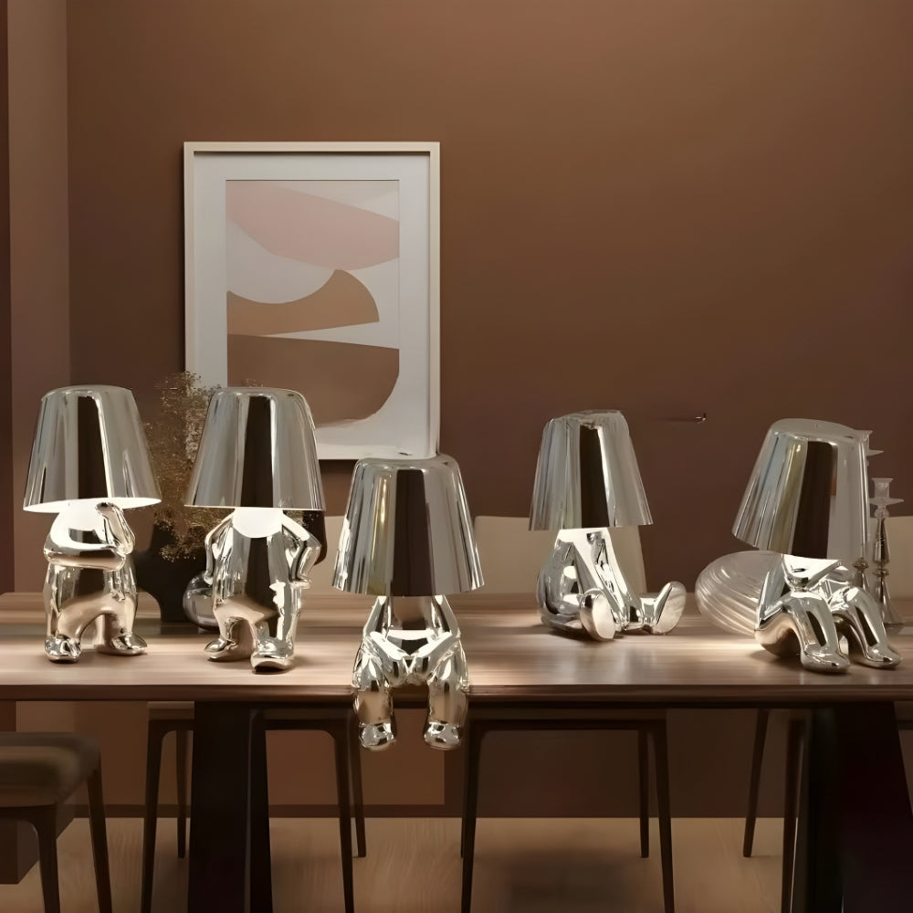 Mirelle Thinker Sculpture Cordless Table Lamp