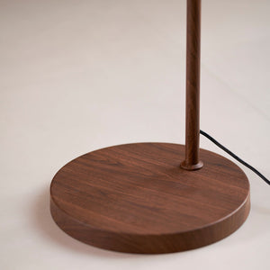 Arcadia Mid Century Walnut Oversized Arc Floor Lamp