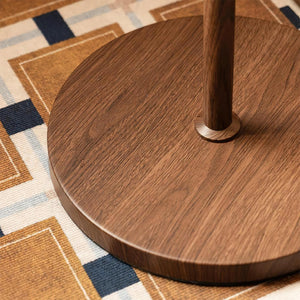 Arcadia Mid Century Walnut Oversized Arc Floor Lamp
