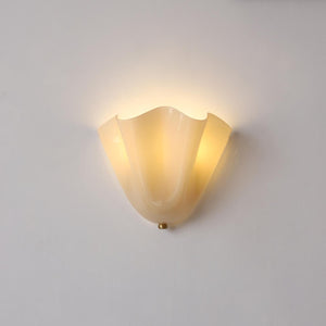 Ondine Sculptural Draped Glass Petal Wall Lamp