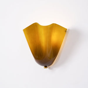 Ondine Sculptural Draped Glass Petal Wall Lamp