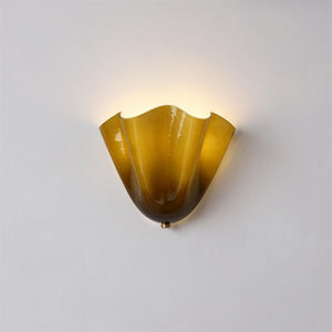 Ondine Sculptural Draped Glass Petal Wall Lamp