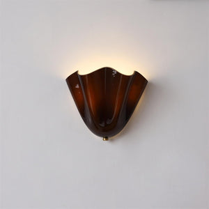 Ondine Sculptural Draped Glass Petal Wall Lamp