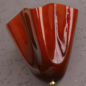Ondine Sculptural Draped Glass Petal Wall Lamp