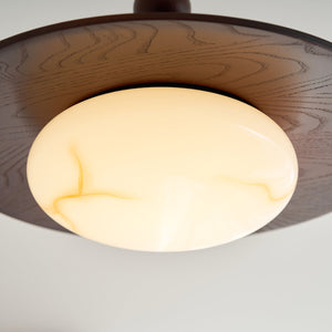 Alvara Alabaster Mid Century Sculptural Ceiling Light