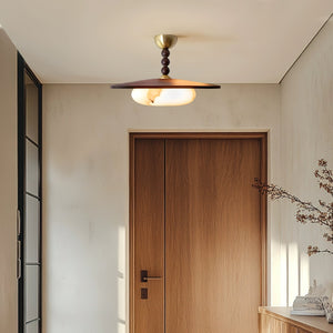 Alvara Alabaster Mid Century Sculptural Ceiling Light