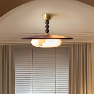 Alvara Alabaster Mid Century Sculptural Ceiling Light