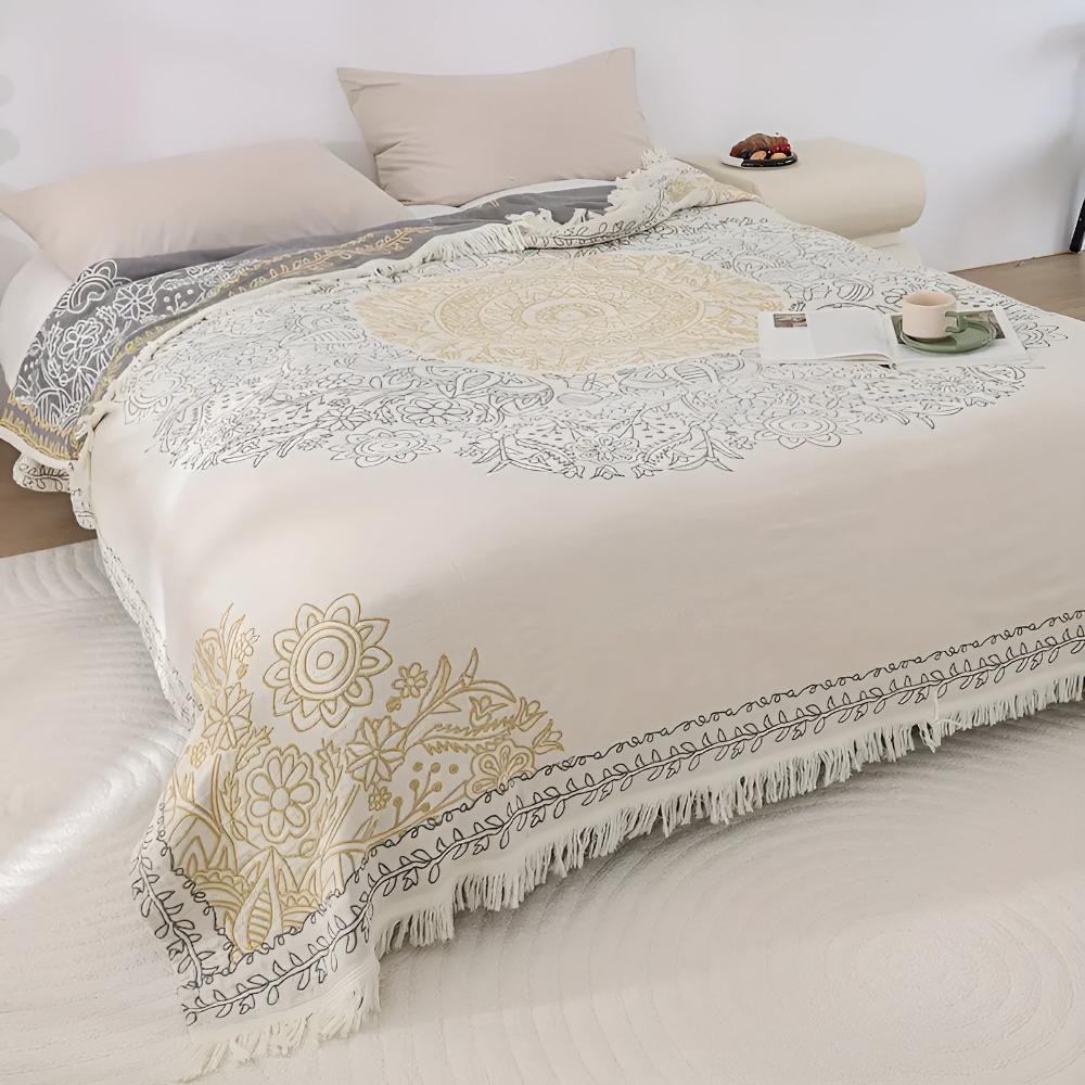 Scandinavian Reversible Jacquard Cotton Blanket