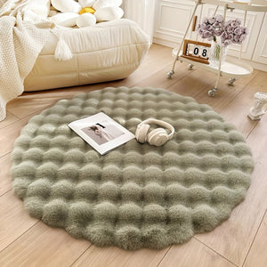Soft Fluffy Round Bubble Circle Rug