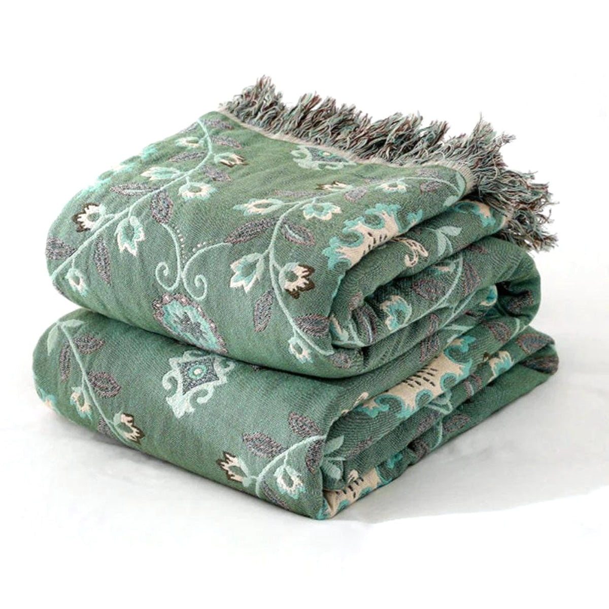Reversible Retro Mandala Cotton Blanket