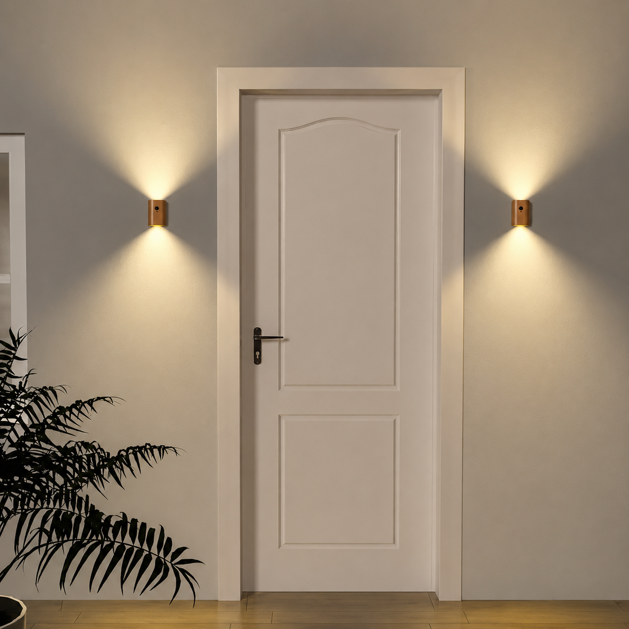 Fjell Rechargeable Warm Matte Wooden Sensor Light