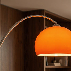 Cassia Marble Base Glass Globe Arc Floor Lamp
