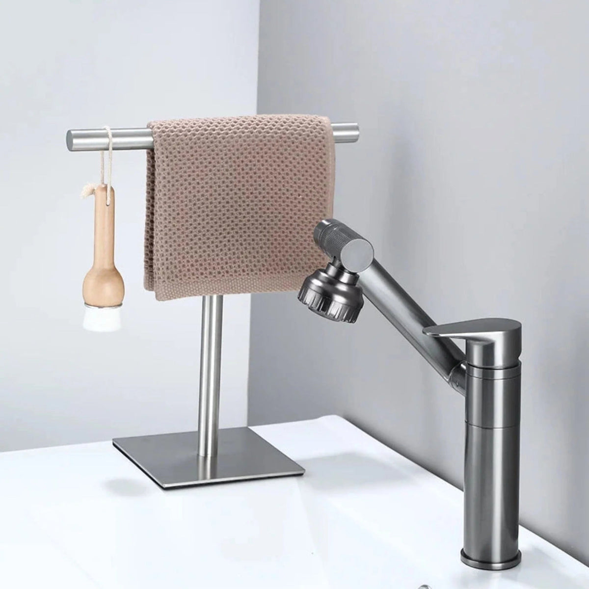 Freestanding Countertop Towel Rack With Non Slip Base