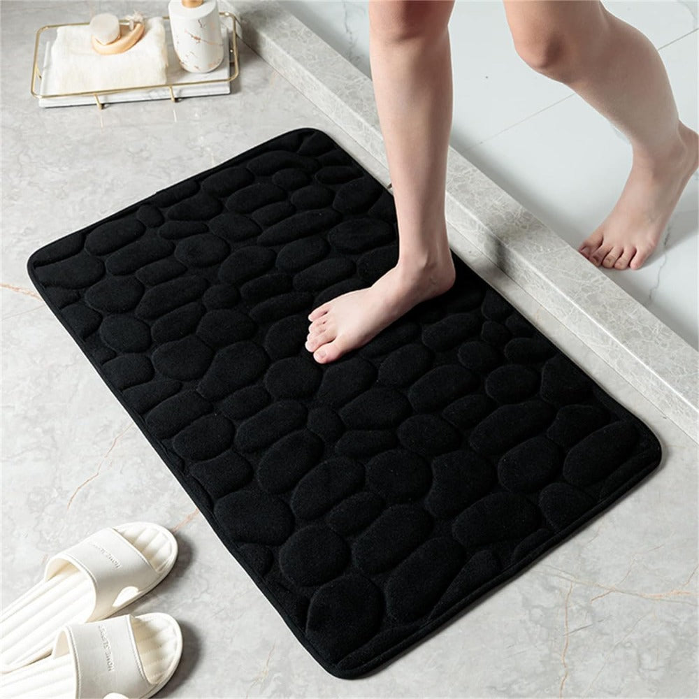 Cobblestone Embossed Absorbent Non Slip Bath Mat