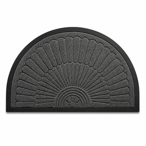 Non-Slip Rubber Semi-Circular Entryway Door Mat
