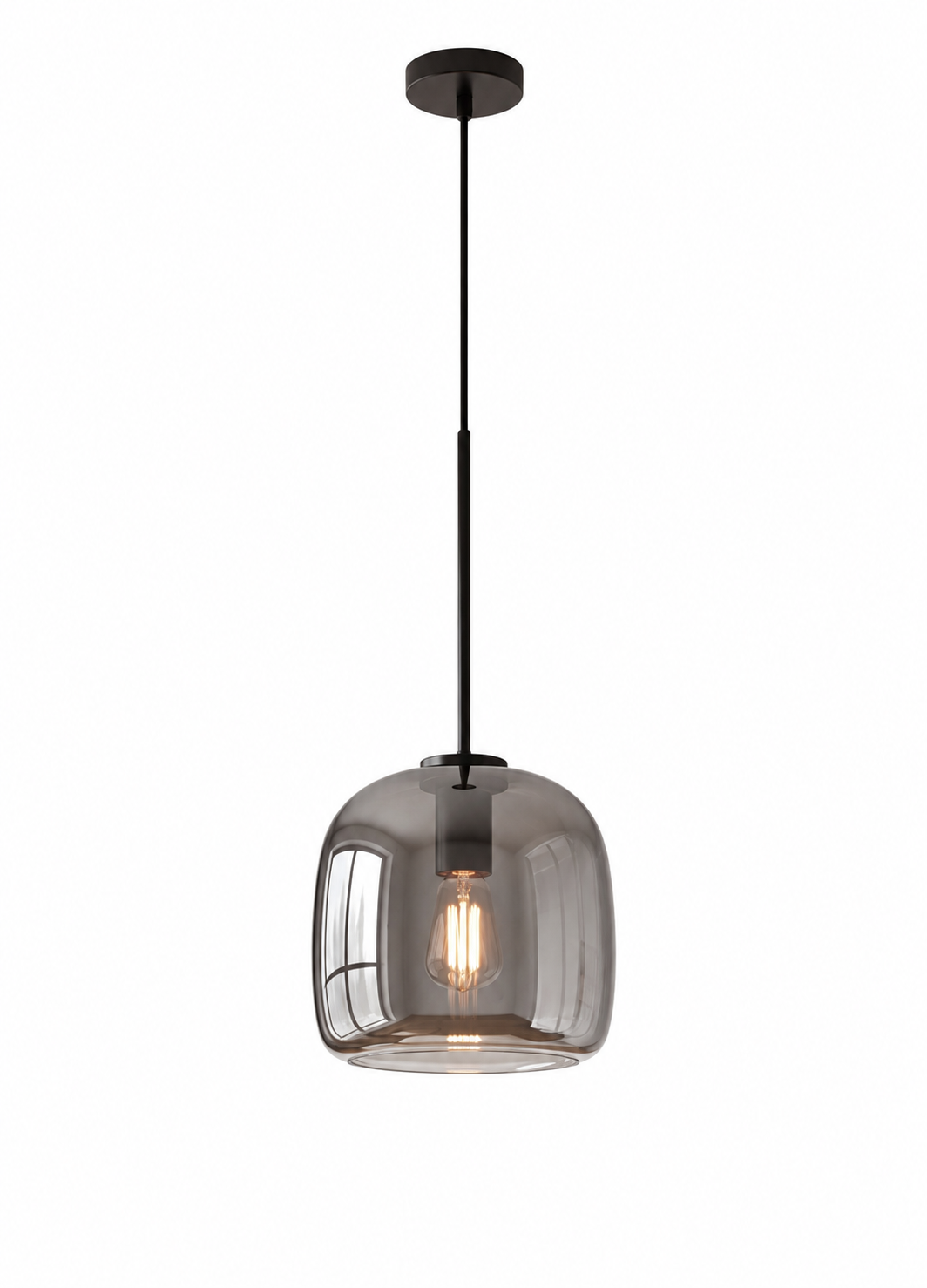 Smoke Sphere Glass Pendant Lamp