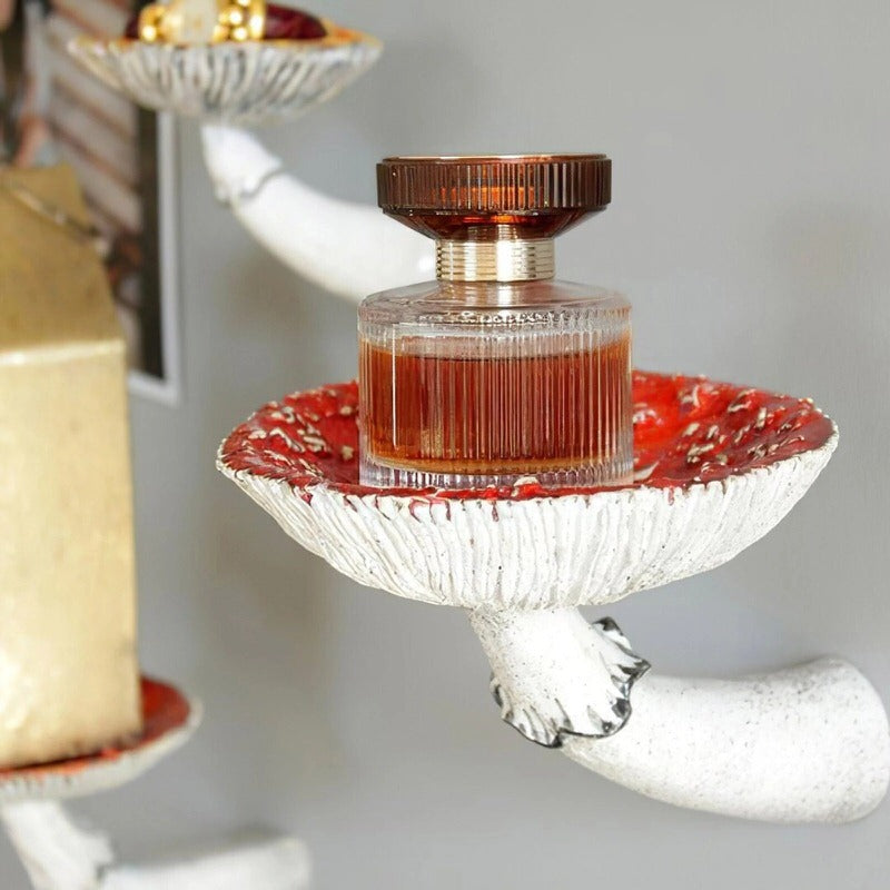 Amanita Mushroom Floating Wall Shelf