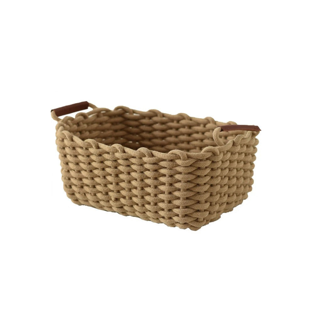 Woven Cotton Rope Desk Storage Basket