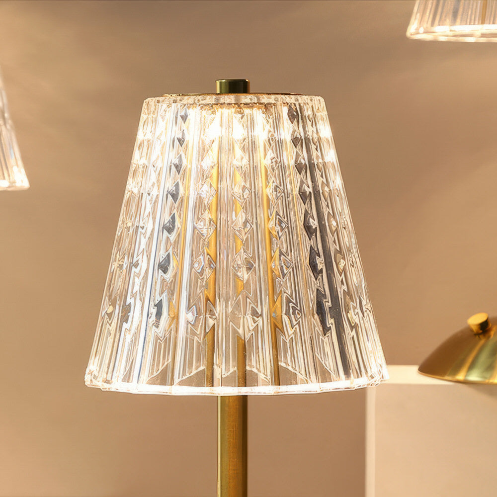 Crystal Shade Rechargeable LED Table Lamp