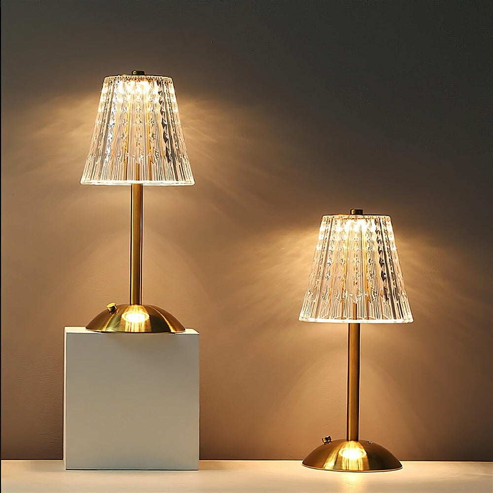 Crystal Shade Rechargeable LED Table Lamp
