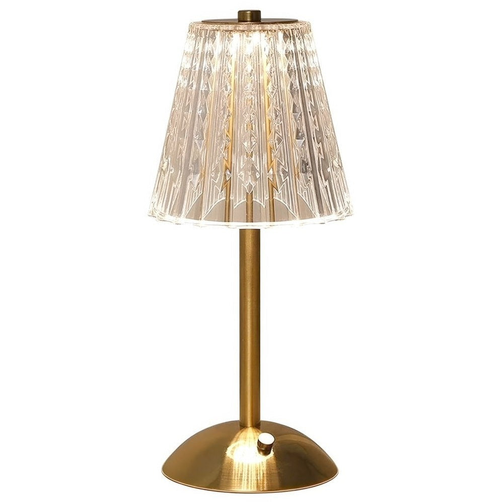 Crystal Shade Rechargeable LED Table Lamp