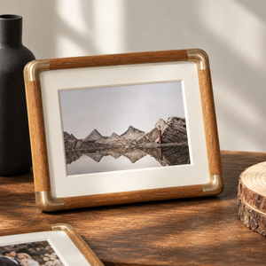 Brooks solid wood tabletop photo frame in landscape orientation