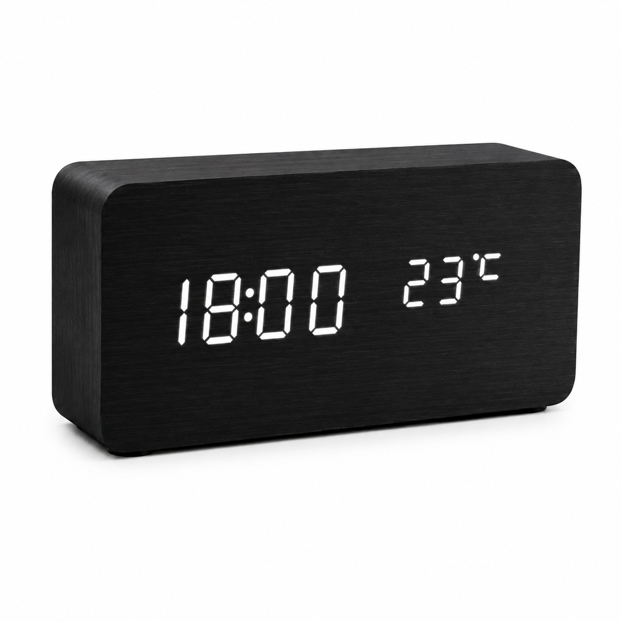 LED Smart Voice-Controlled Wooden Alarm Clock