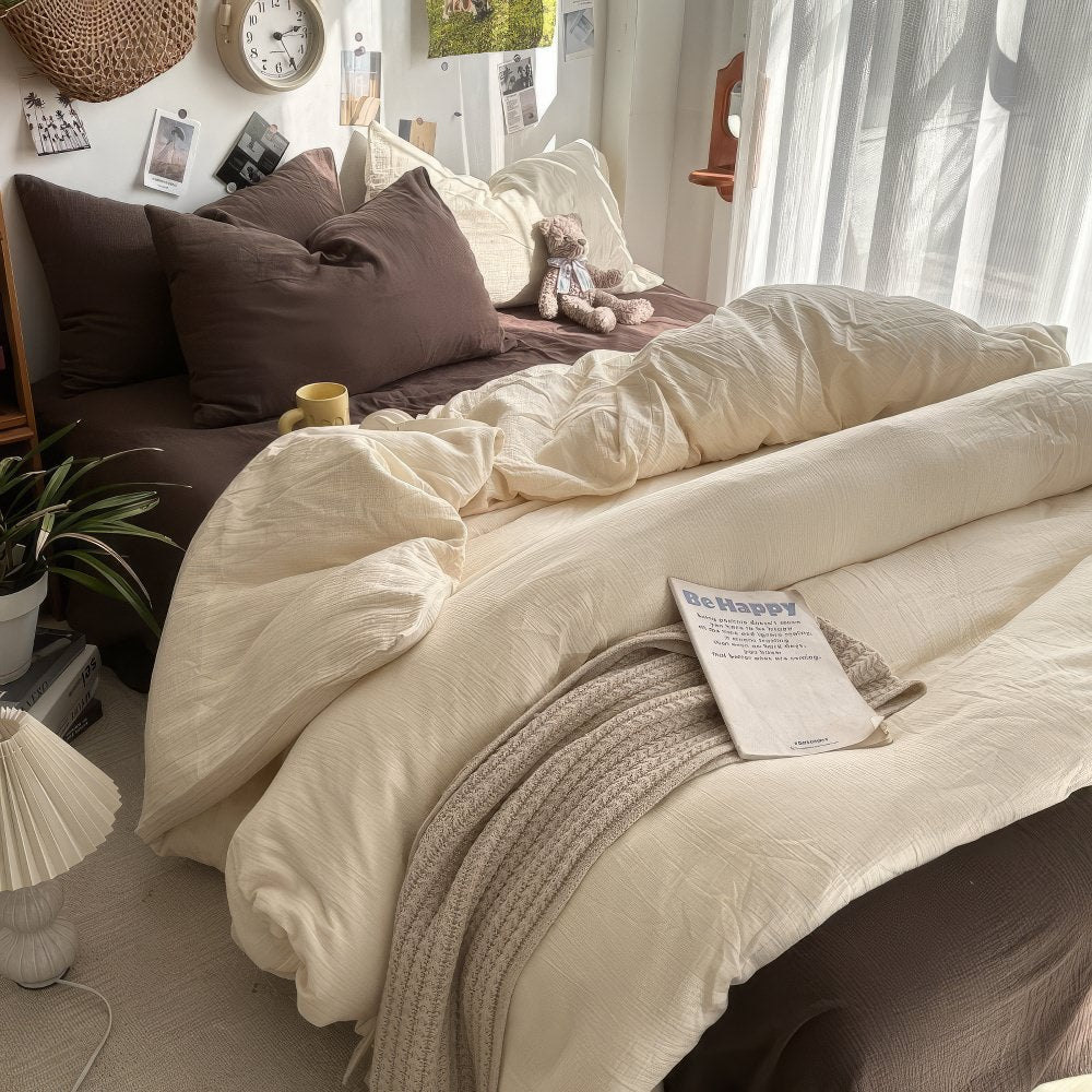 Earthy Tones Beige and Brown Bedding Set
