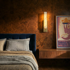 Marisse Minimalist Slender LED Alabaster Wall Lamp