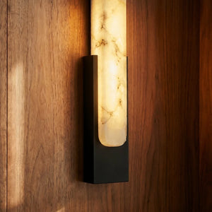 Marisse Minimalist Slender LED Alabaster Wall Lamp