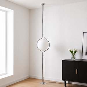 Oris floor to ceiling lamp, Silver finish
