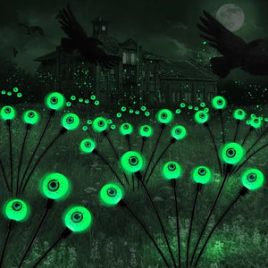 Solar LED Glowing Eye Orbs for Halloween Gardens