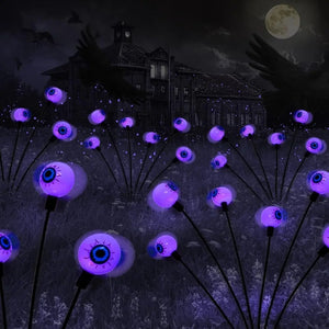 Solar LED Glowing Eye Orbs for Halloween Gardens