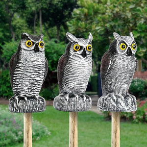 Realistic Owl Statue for Halloween Yard Decor