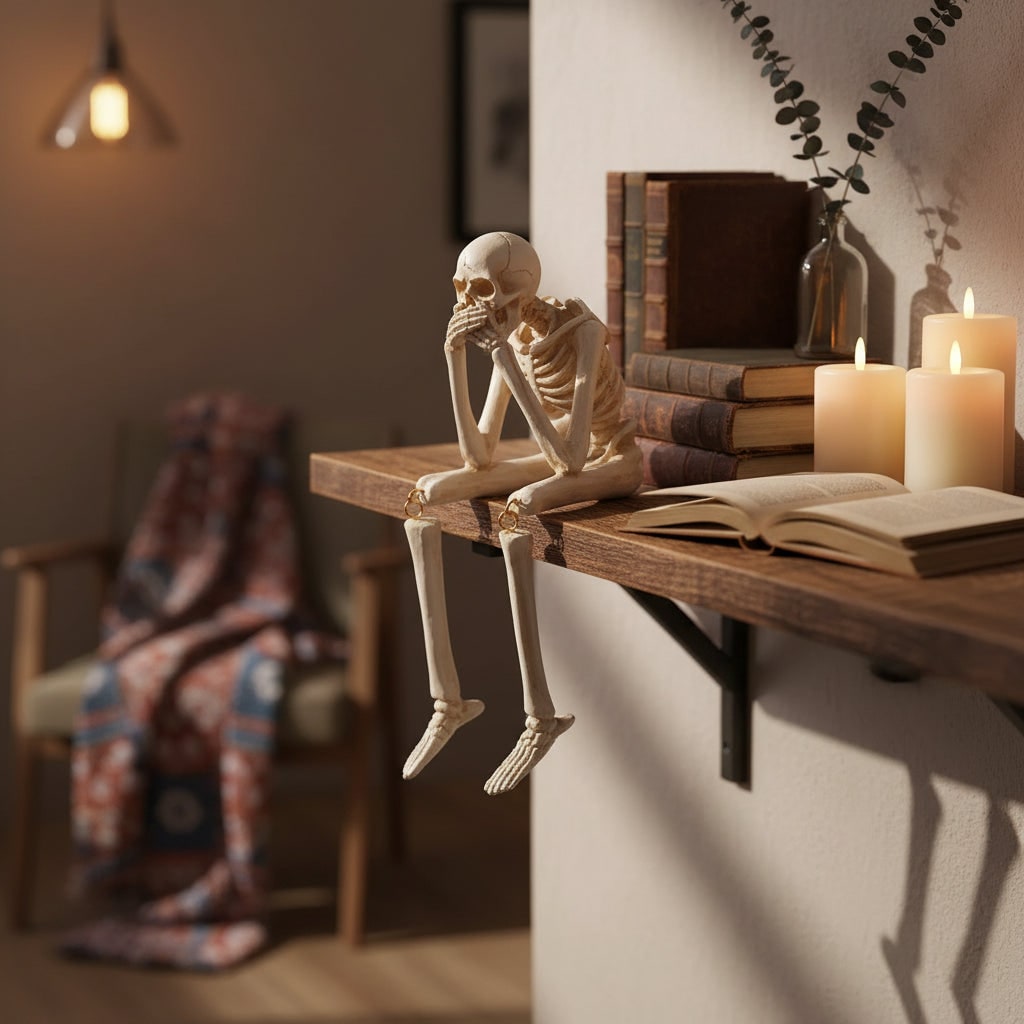 Skeleton Figurine for Halloween Table Decor