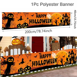 Happy Halloween Banner for Outdoor Yard Decor