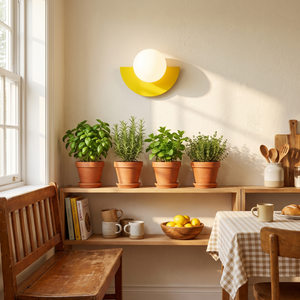 Orbella Wall Sconce Yellow in kitchen