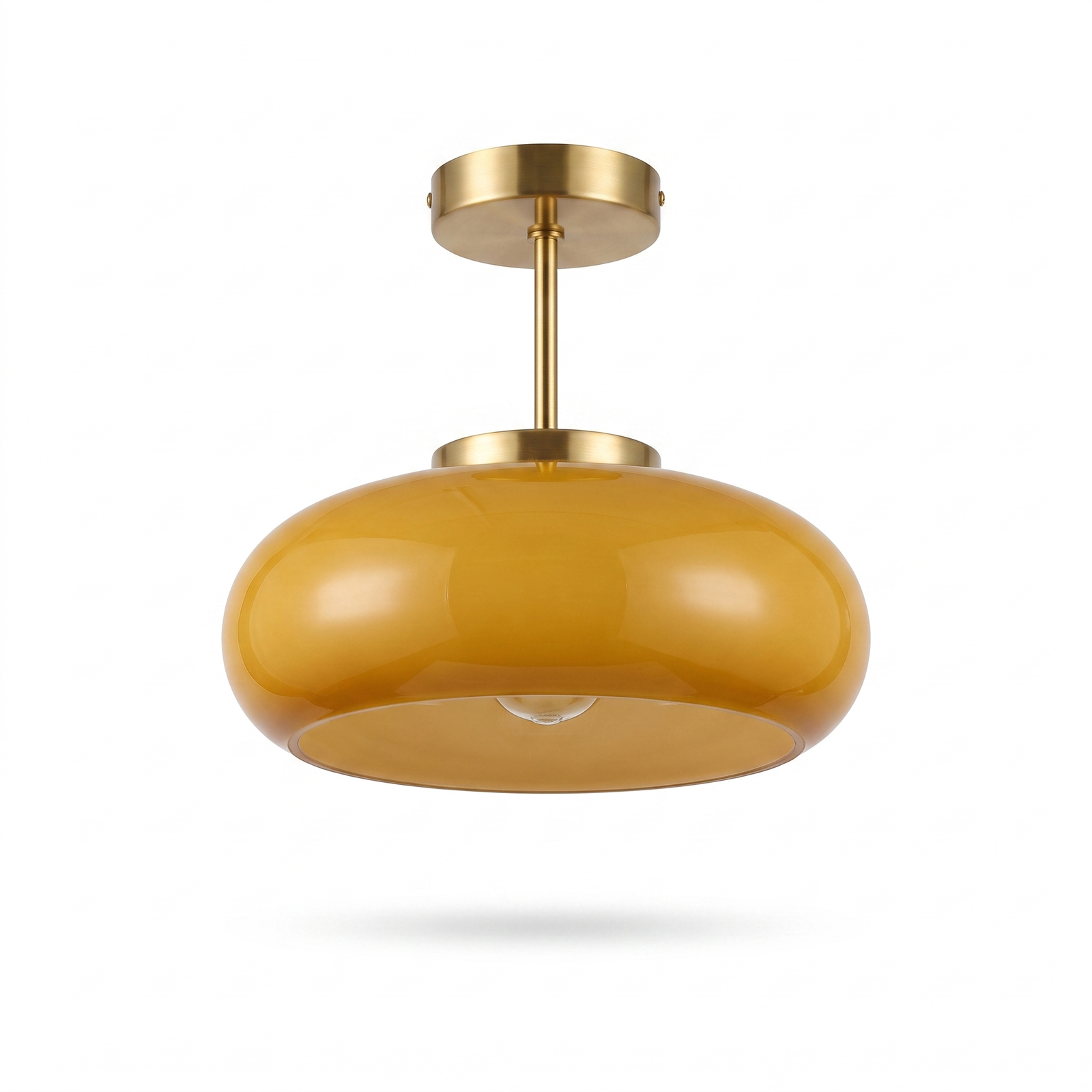 Aurelle Semi-Flush Ceiling Light Brass hero